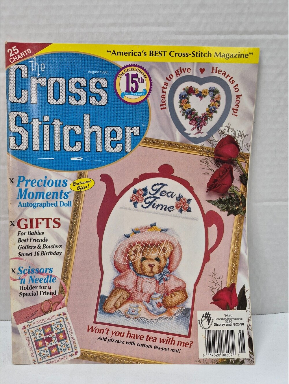 The Cross Stitcher Magazine August 1996 Issue - 15th Anniversary Edition J276
